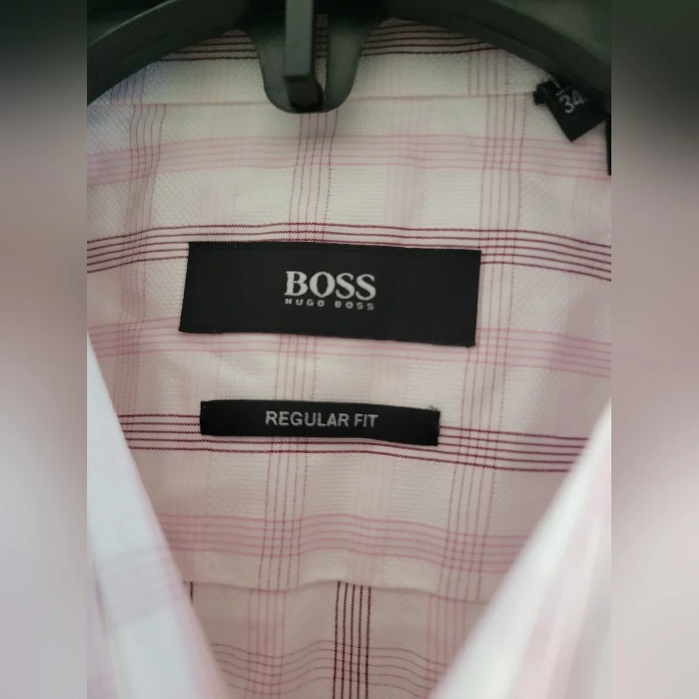 Hugo Boss Pink Plaid Casual Shirt - Picture 2 of 5